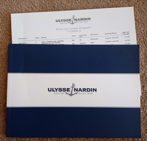 Ulysee nardin mini catalogue - mini,