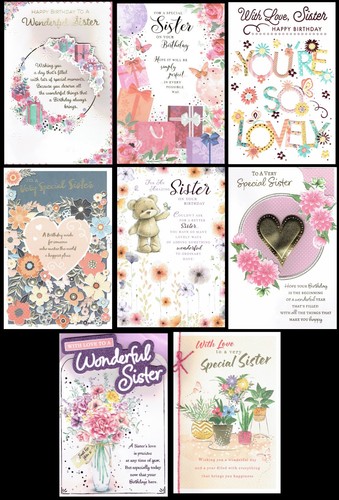 Special sister birthday - card, ~