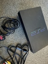 Sony PlayStation 2 Black Console Tested With Wires