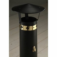 Black powder Coated Chimney Hood or Coolie Hat