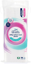 Lil-Lets Cotton Wool Pleats, 200g, Certified Organic, 100% Pure Cotton Wool,Soft