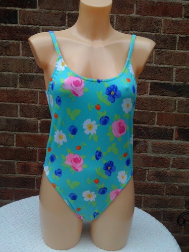 Bhs green floral swimsuit - bhs, size