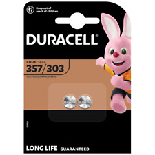 Duracell 303/357 SR44W Button Cell Batteries x 2 **Long Expiry**