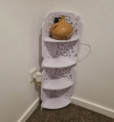 White corner shelf unit - corner,