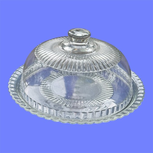 Vintage french glass fluted - glass,