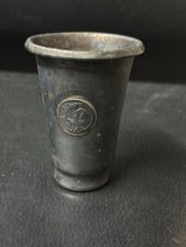 Antique Wine Taster Cup – 19th Century Tin-Lined Metal Sommeliers 