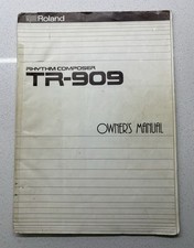 Roland TR 909 Original Owners Manual Rare