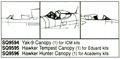 Squadron canopies sqs9595 48 - squadron, 1:48