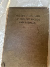 Rogets Thesaurus Of English Words And Phrases Hardback Rare Vintage Book Antique
