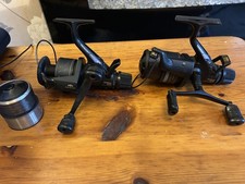 2x Shimano 8010 Aero XT-7 Baitrunner Reels with one spare spool 