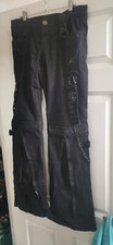 Womens Black Chain Gothic Punk Bondage Rock Rockabilly Trousers BANNED Apparel
