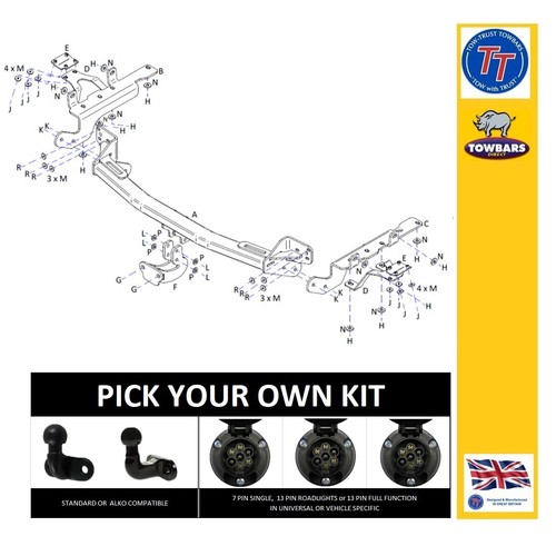 Towbar for toyota rav - toyota, 4