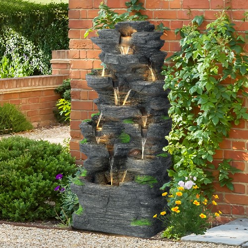 Tier cascading rock water - 10-tier,