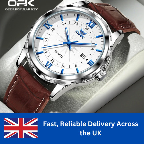 Mens business leather watch - leather,