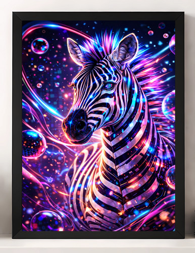 Zebra wildlife animals neon - wildlife,