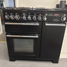 RangeMaster EDL90DFFCB/C 90 Dual FuelCharcoal Black Range Cooker