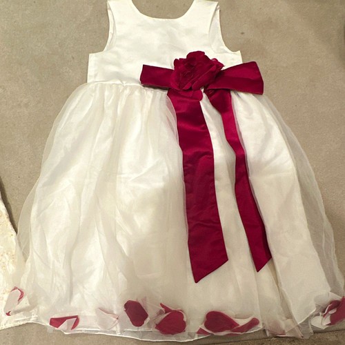 Girls white flower - girl, dress