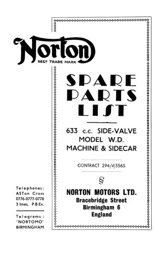 Norton big wd - (0865), 633cc