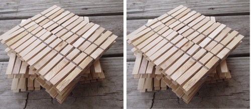 200 wooden spring clothespins - 200,