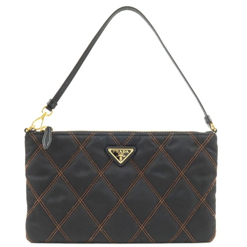 Prada logo clutch - logo, stitch