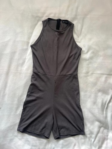 Ribbed grey khaki racer back - ribbed, /