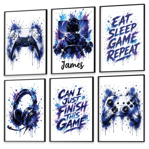 Personalised gaming wall art - gaming,