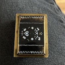 Antique Vintage Copper Brass Matchbox Holder Enamel Designed