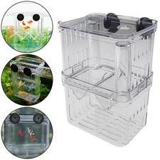 Aquarium Fish Breeding Bearer Fry Tank Hatchery Baby Trap Breeder Box Plastic