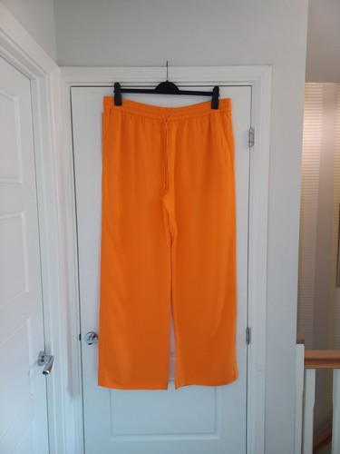 Zara orange elasticated waist - zara,