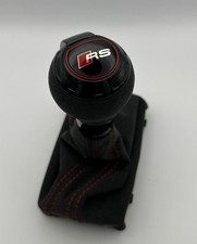 Audi RS3 8P DSG Gear knob - Alcantara Grey with Red Stitch | Black Edition | New