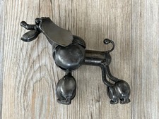 Original Metal Art Rare Nut & Bolts Poodle Sculpture Ornament 4.5 in x 5 in