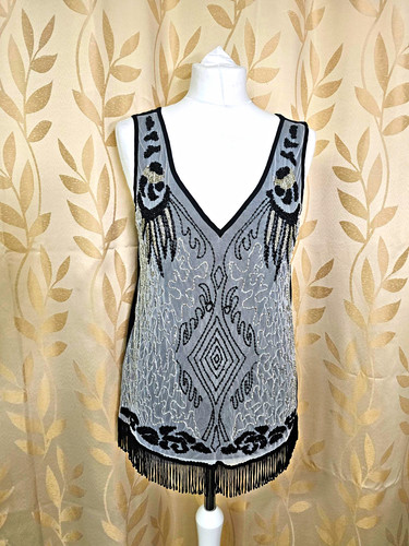 Promod beaded mesh neck tank - beaded,