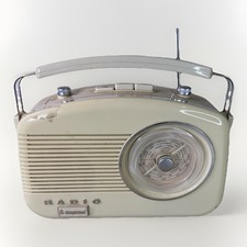 Vintage Retro Steepletone Brighton AM/FM Cordless Radio Tested & Working