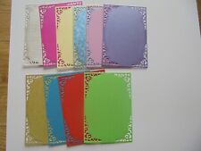 10 X  ASSORTED COLOURED  CARD