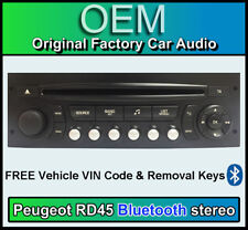 Peugeot 3008 Bluetooth car stereo, Peugeot RD45 L5FA04 radio, Vin Code + Keys