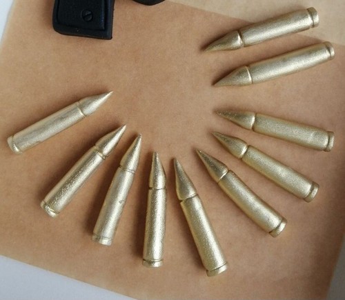 Bullet cake toppers fondant - bullet,