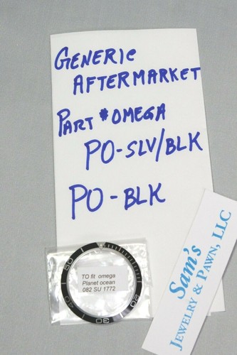 Black bezel insert for omega - black,