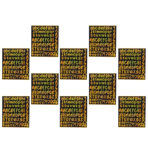 Sheets golden letter - 10,