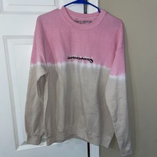 Ariana Grande Sweetener Thank U Next Split Tour Crewneck Sweatshirt Pink Sz M
