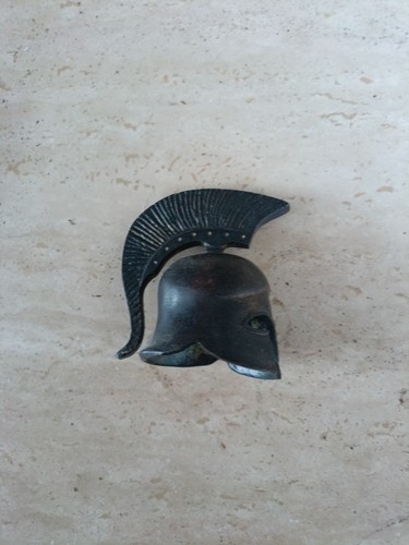 Spartan greek helmet figurine - spartan,