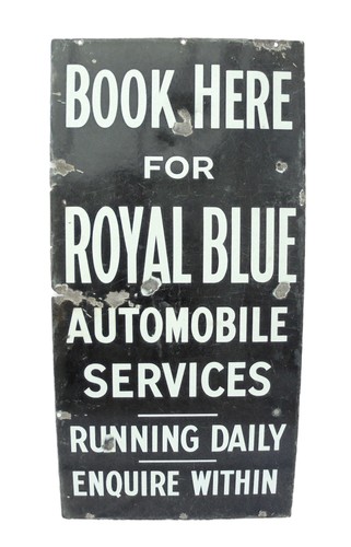 Enamel sign royal blue - enamel,