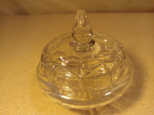 Vintage lidded glass - lidded,