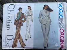 Vogue Patterns Paris Original 1748 Christian Dior Jacket Blouse Pants Size 10