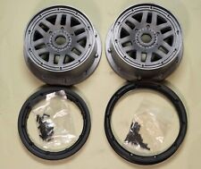 Losi Wheel & Beadlock Set, Grey (2): 5ive-T 2.0 for Baja Arrma Rovan 30DTT