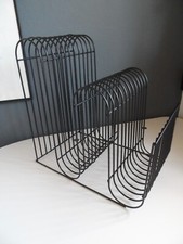 HABITAT Large Curvy Black Metal Magazine Rack  Home /Office COLLECTION ONLY