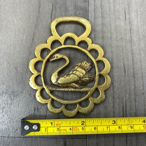 Horse brass swan geometric - horse,