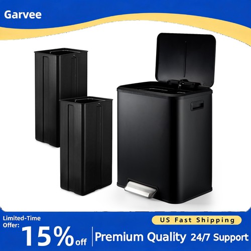 Kitchen pedal bin 2x15l - kitchen,