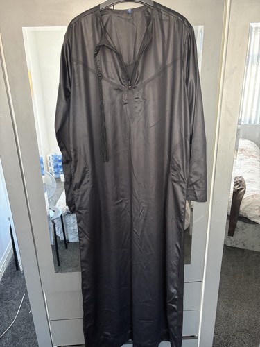 Mens black thobe - mens, (jubba)