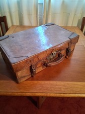 Vintage leather luggage, case, motoring