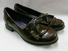 Hotter Dark Brown Patent Leather Ladies Brogue UK 4 (KST)